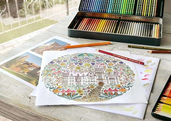Faber-Castell Polychromos Artists' Color Pencils - Tin of 120 Colors - Premium Quality Artist Pencils - Image 2
