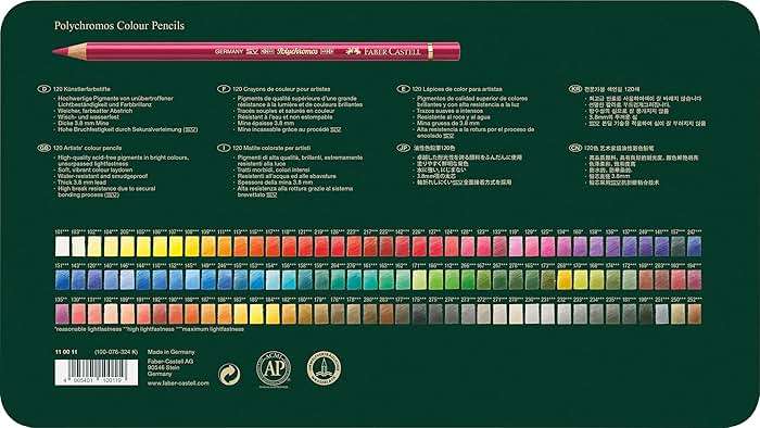 Faber-Castell Polychromos Artists' Color Pencils - Tin of 120 Colors - Premium Quality Artist Pencils - Image 3