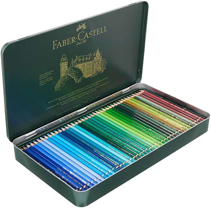Faber-Castell Polychromos Artists' Color Pencils - Tin of 120 Colors - Premium Quality Artist Pencils - Image 6