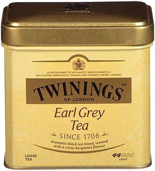 Twinings Earl Grey Loose Black Tea Tins, 7.05 Ounce Tins (Pack of 6), Flavoured with Citrus and Bergamot, Caffeinated, Enjoy Hot or Iced - Image 1