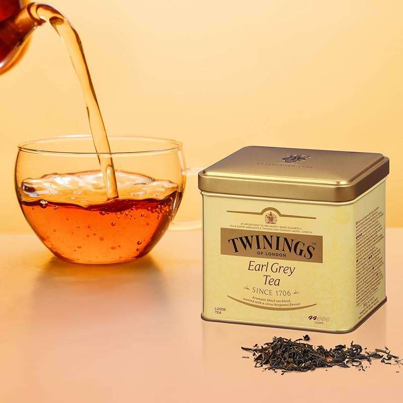 Twinings Earl Grey Loose Black Tea Tins, 7.05 Ounce Tins (Pack of 6), Flavoured with Citrus and Bergamot, Caffeinated, Enjoy Hot or Iced - Image 3