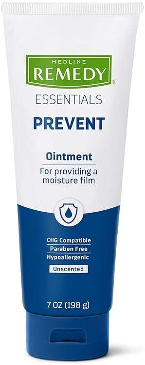 Medline Remedy Essentials Ointment (7 oz Tube), Unscented, Moisturizing Breathable Film, Aloe, Vitamins A, D & E, Soothing Incontinence Care for Adults & Elderly, Hypoallergenic, Paraben Free - Image 1