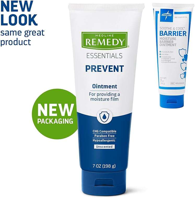 Medline Remedy Essentials Ointment (7 oz Tube), Unscented, Moisturizing Breathable Film, Aloe, Vitamins A, D & E, Soothing Incontinence Care for Adults & Elderly, Hypoallergenic, Paraben Free - Image 2