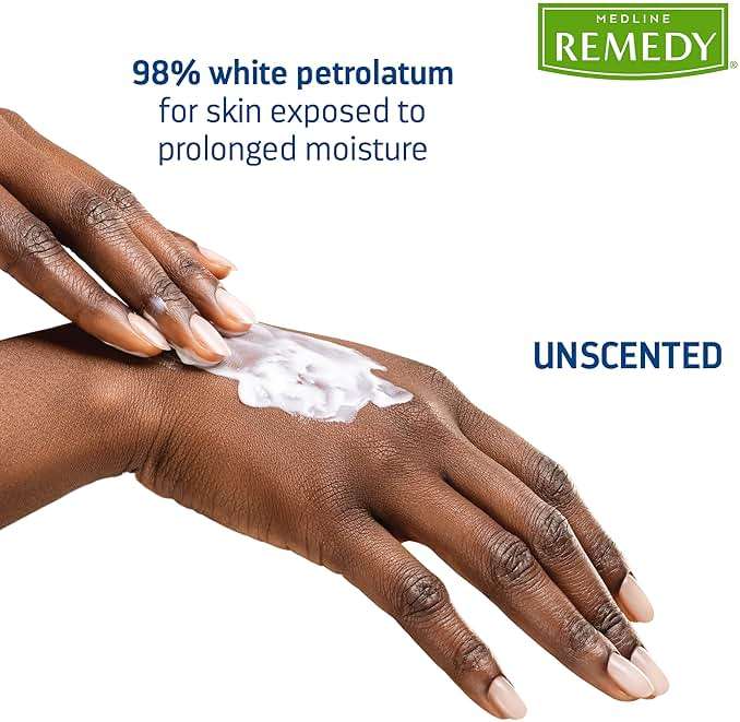 Medline Remedy Essentials Ointment (7 oz Tube), Unscented, Moisturizing Breathable Film, Aloe, Vitamins A, D & E, Soothing Incontinence Care for Adults & Elderly, Hypoallergenic, Paraben Free - Image 3