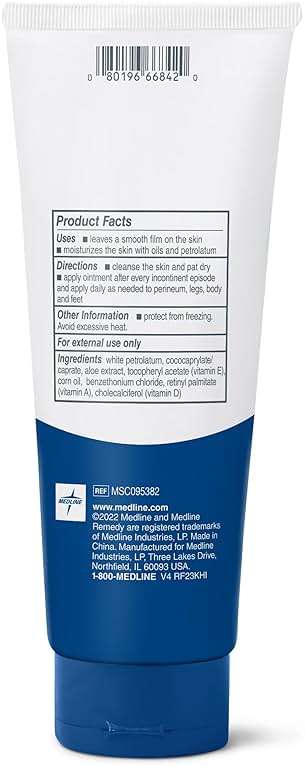 Medline Remedy Essentials Ointment (7 oz Tube), Unscented, Moisturizing Breathable Film, Aloe, Vitamins A, D & E, Soothing Incontinence Care for Adults & Elderly, Hypoallergenic, Paraben Free - Image 7