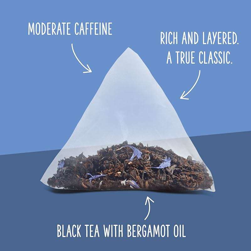 Two Leaves and a Bud Organic Earl Grey Tea Bags, Whole Leaf Caffeinated Black Tea in Pyramid Sachets, 100 Count (Pack of 1) - Image 2