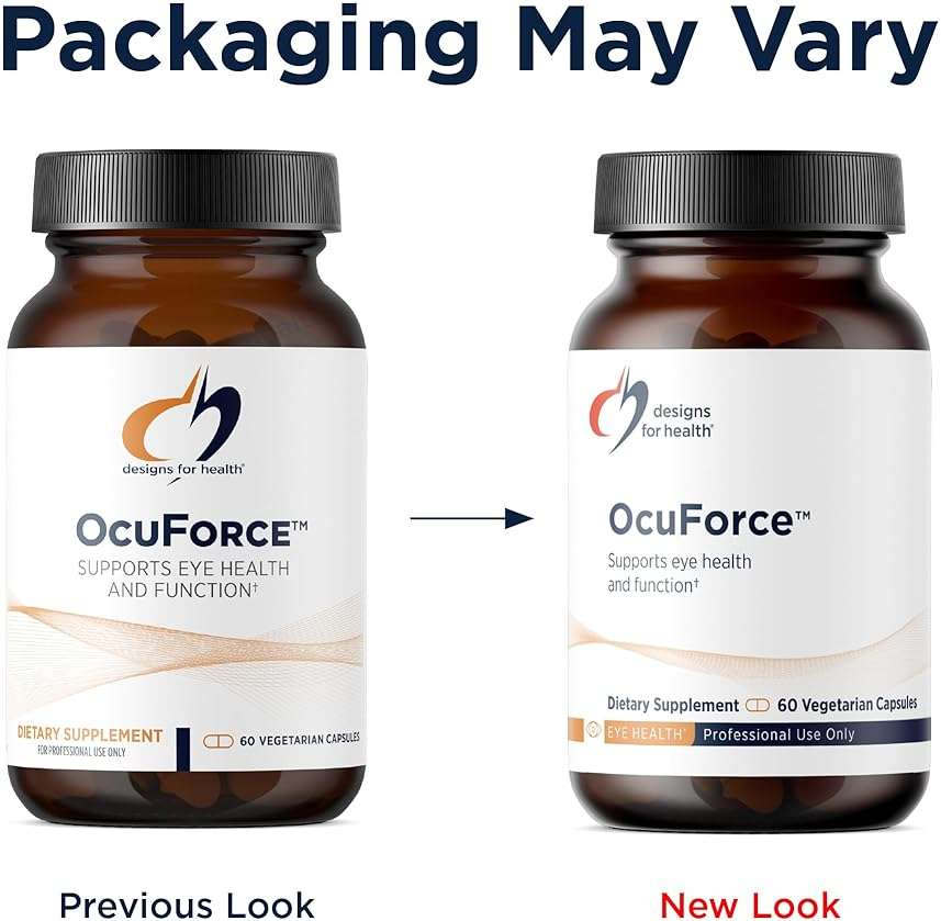 Designs for Health OcuForce - Eye Health Support Supplement - Lutein, Zeaxanthin, Carotenoids, Zinc, Taurine + Vitamins (60 Capsules) - Image 3
