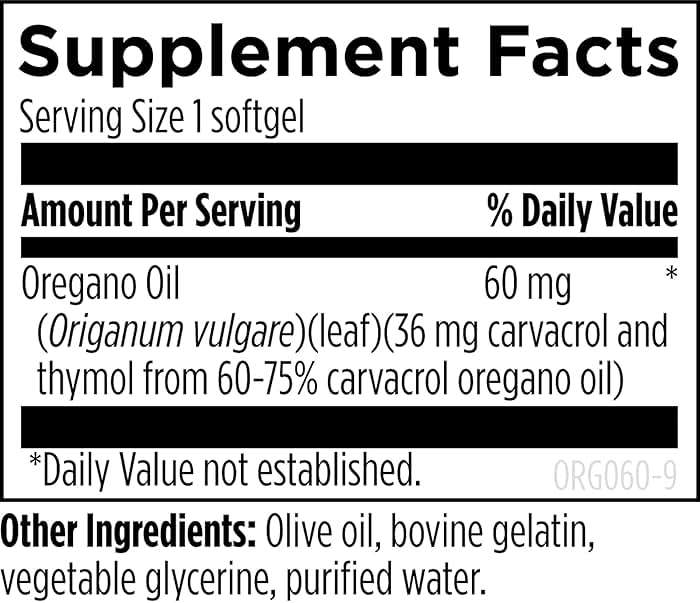 Designs for Health Oil of Oregano - Oregano Oil Capsules with Highly Concentrated Carvacrol - Supports Intestinal Cleansing - Oregano Oil Pills for GI Support (60 Softgels) - Image 3