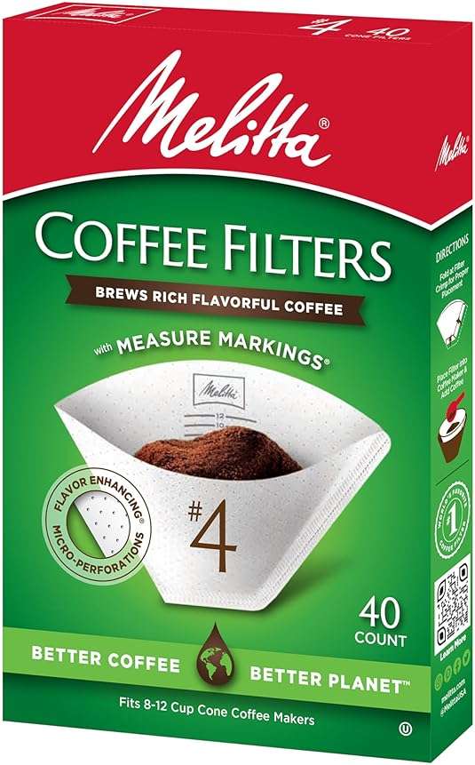 Melitta #4 Cone Coffee Filters, White, 40 Total Filters Count - Packaging May Vary - Image 7