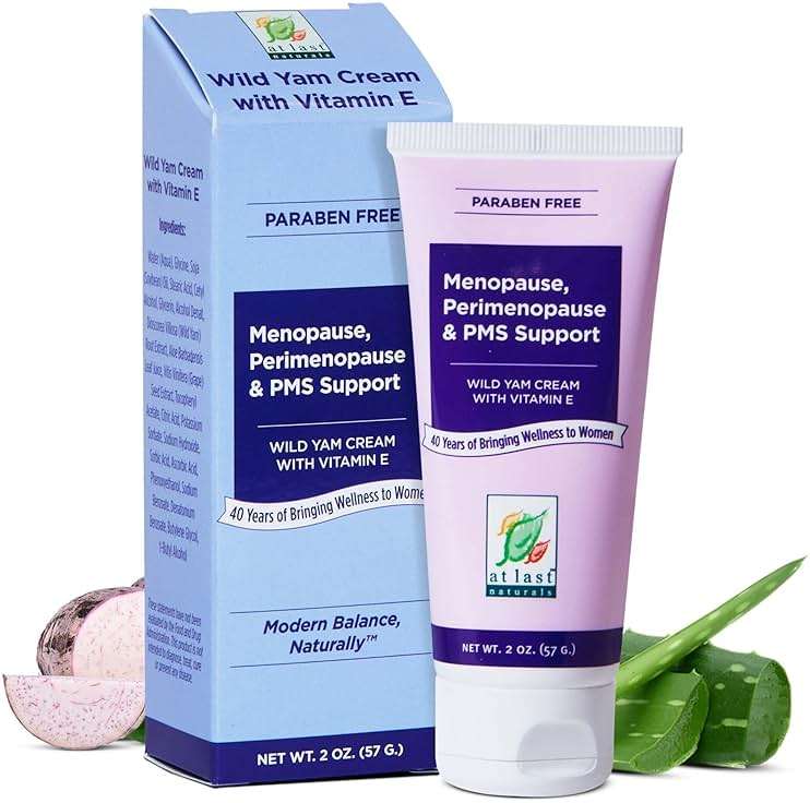 At Last Naturals Wild Yam Cream Hormone Balance for Women Menopause PMS Relief with Vitamin E Helps Smooth Dry Skin Reduce Hot Flashes and Promotes Well Being (2 oz 1 Packs) - Image 1