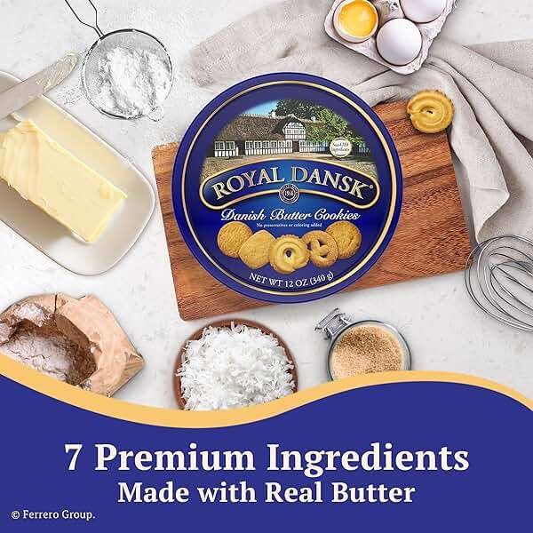 Royal Dansk Danish Butter Cookies, Premium Assorted Cookies in Gift Tin, Great for Sharing and Gifting, 12 oz - Image 3