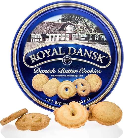 Royal Dansk Danish Butter Cookies, Premium Assorted Cookies in Gift Tin, Great for Sharing and Gifting, 12 oz - Image 4