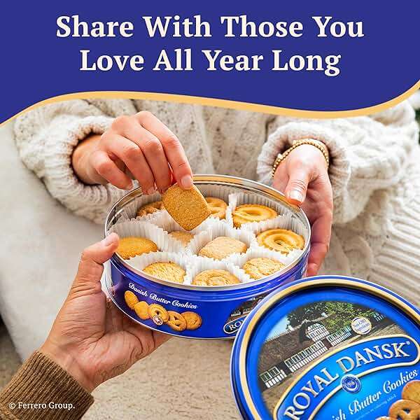 Royal Dansk Danish Butter Cookies, Premium Assorted Cookies in Gift Tin, Great for Sharing and Gifting, 12 oz - Image 5