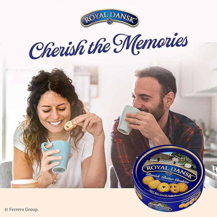 Royal Dansk Danish Butter Cookies, Premium Assorted Cookies in Gift Tin, Great for Sharing and Gifting, 12 oz - Image 7