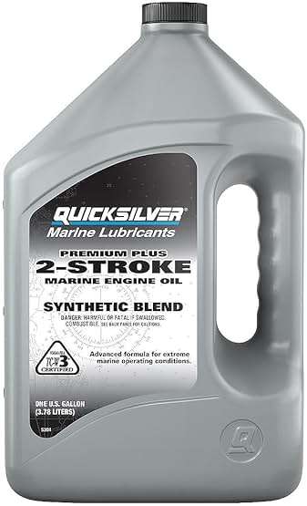 Quicksilver 2-Stroke Premium Plus Synthetic Blend Marine Engine Oil, 1 Gallon - Image 1