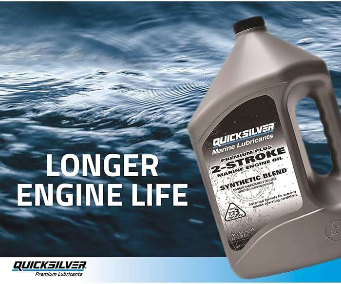 Quicksilver 2-Stroke Premium Plus Synthetic Blend Marine Engine Oil, 1 Gallon - Image 2