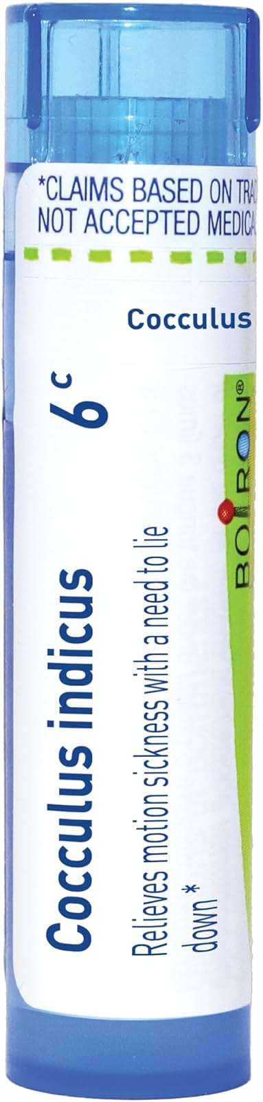 Boiron Cocculus Indicus 6C Homeopathic Medicine for Motion Sickness - 80 Pellets - Image 1