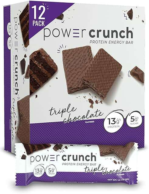 Power Crunch Protein Energy Wafer Bars, Triple Chocolate, 1.4 Ounce (12 Count) - Image 1
