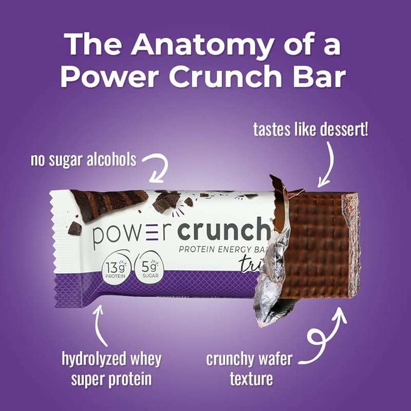 Power Crunch Protein Energy Wafer Bars, Triple Chocolate, 1.4 Ounce (12 Count) - Image 7