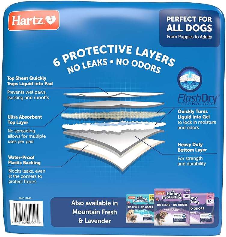 Hartz Home Protection Super Absorbent Odor Eliminating No Leaks Dog Pads, 50 Count - Image 9