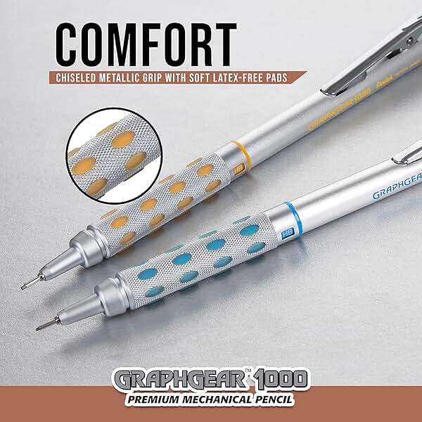 Pentel GraphGear 1000 Mechanical Pencil, (0.5mm) Point Size, Black Barrel, 1 Each (PG1015A) - Image 3