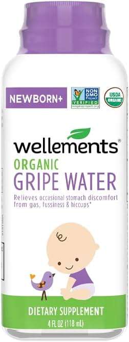 Wellements Organic Gripe Water | Relieves Occasional Stomach Discomfort from Baby Gas, Colic, Hiccups and Fussiness | Certified Organic and Non-GMO | No Artificial Flavors | 4 Fl Oz. | Ages Newborn+ - Image 8