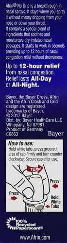 Afrin No Drip Extra Moisturizing 12 Hour Nasal Congestion Relief Pump Mist, Sinus Spray Decongestant - 15 mL - Image 14