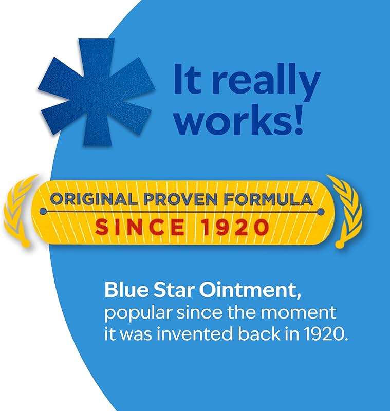 Blue Star Anti-Itch Medicated Ointment, Fast-Acting Relief for Dry, Itchy Skin, Rashes, Ringworm, Dry Cracked Heels & More, Hydrocortisone-Free & Steroid-Free, 2 OZ - Image 4
