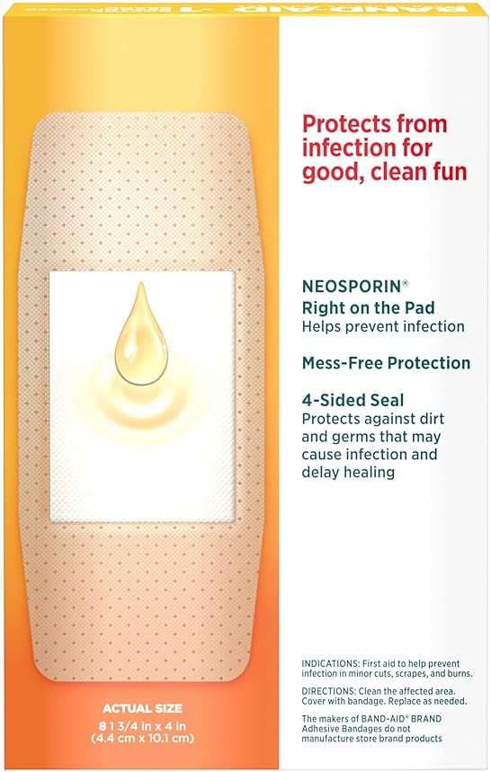 Band-Aid Brand Adhesive Bandages, Plus Antibiotic, Extra Large, 8-Count All-One-Size - Image 4