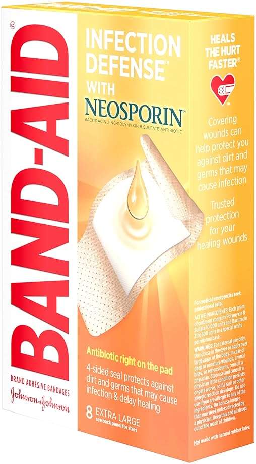 Band-Aid Brand Adhesive Bandages, Plus Antibiotic, Extra Large, 8-Count All-One-Size - Image 5