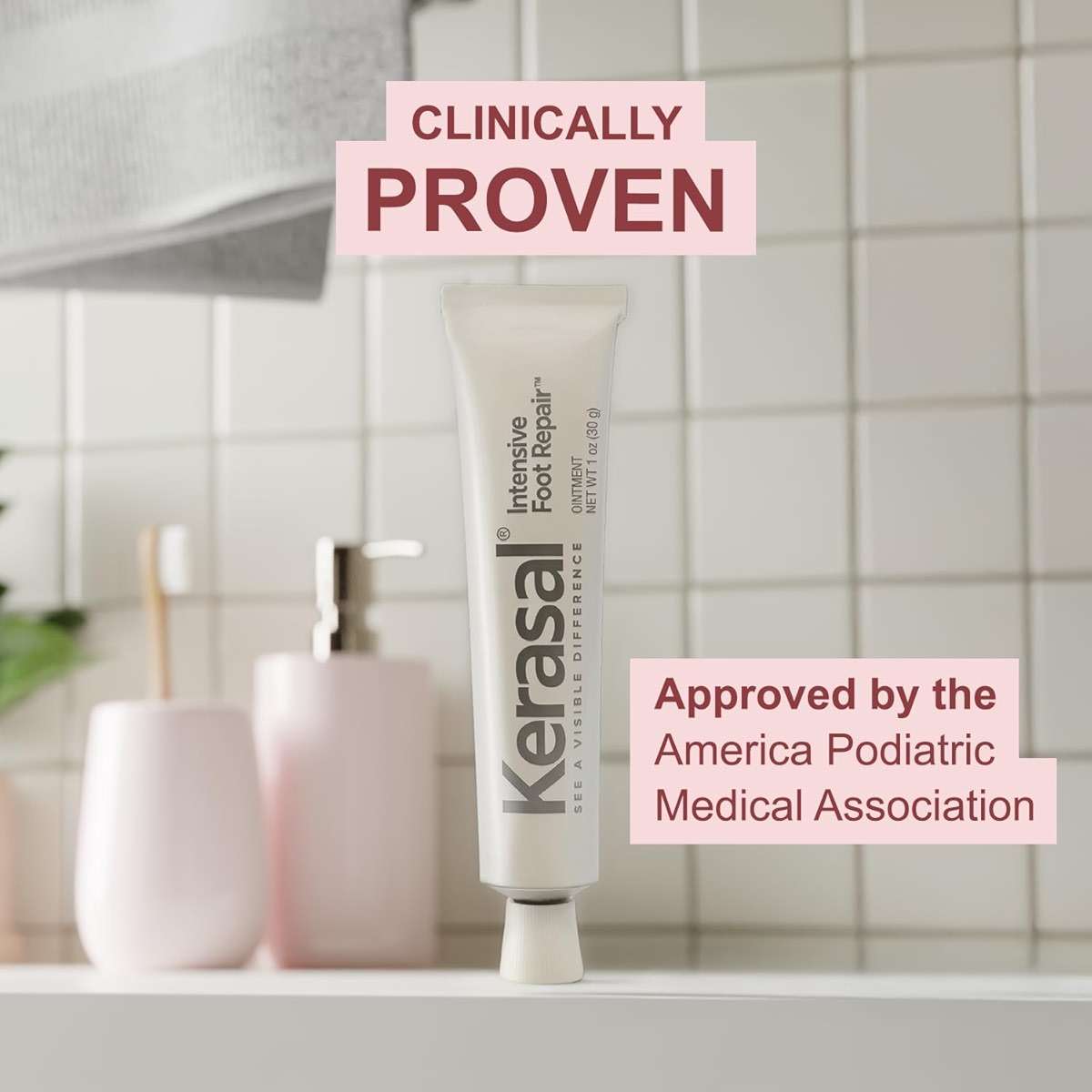 Kerasal Intensive Foot Repair, Skin Healing Ointment for Cracked Heels and Dry Feet, 1 Oz - Image 7