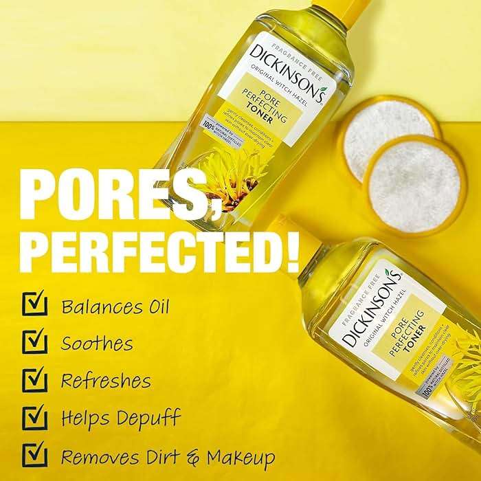 Dickinson's Original Witch Hazel Pore Perfecting Toner | 100% Natural Distilled Witch Hazel | America's #1 Toner | Refines Pores | Removes Impurities & Oil | 16 Fl Oz - Image 4