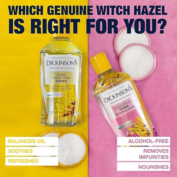 Dickinson's Original Witch Hazel Pore Perfecting Toner | 100% Natural Distilled Witch Hazel | America's #1 Toner | Refines Pores | Removes Impurities & Oil | 16 Fl Oz - Image 7