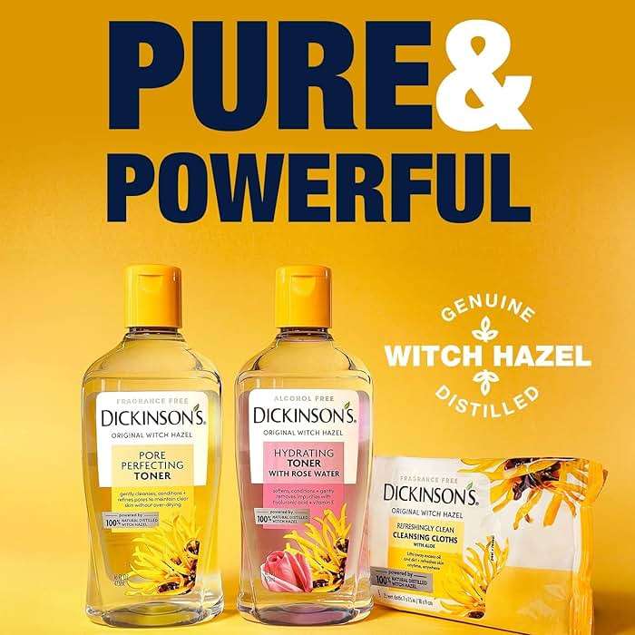 Dickinson's Original Witch Hazel Pore Perfecting Toner | 100% Natural Distilled Witch Hazel | America's #1 Toner | Refines Pores | Removes Impurities & Oil | 16 Fl Oz - Image 8