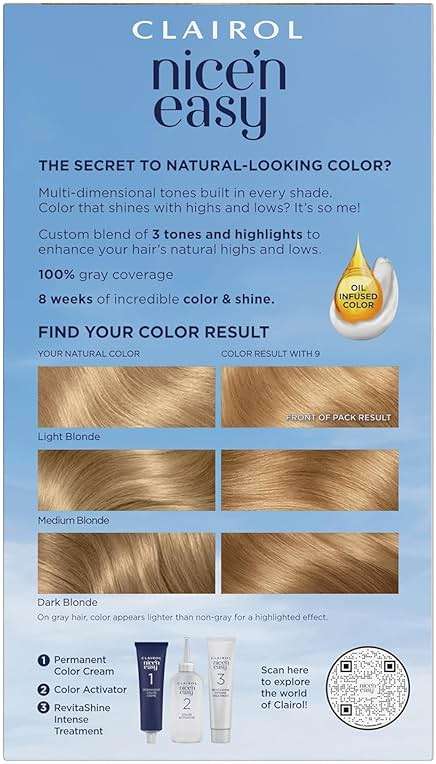 Clairol Nice 'N Easy Permanent Hair Color 9 103 Natural Light Neutral Blonde 1Kit - Image 2
