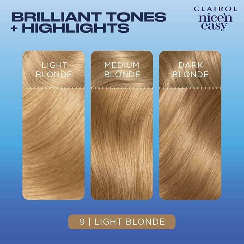 Clairol Nice 'N Easy Permanent Hair Color 9 103 Natural Light Neutral Blonde 1Kit - Image 5
