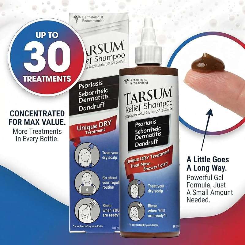 Tarsum Extra Strength Psoriasis Shampoo - Coal Tar Shampoo and Conditioner for Scalp Psoriasis, Seborrheic Dermatitis, Severe Dandruff, & Eczema - Exfoliating Relief for Flaky, & Itchy Scalp (4 oz) - Image 5