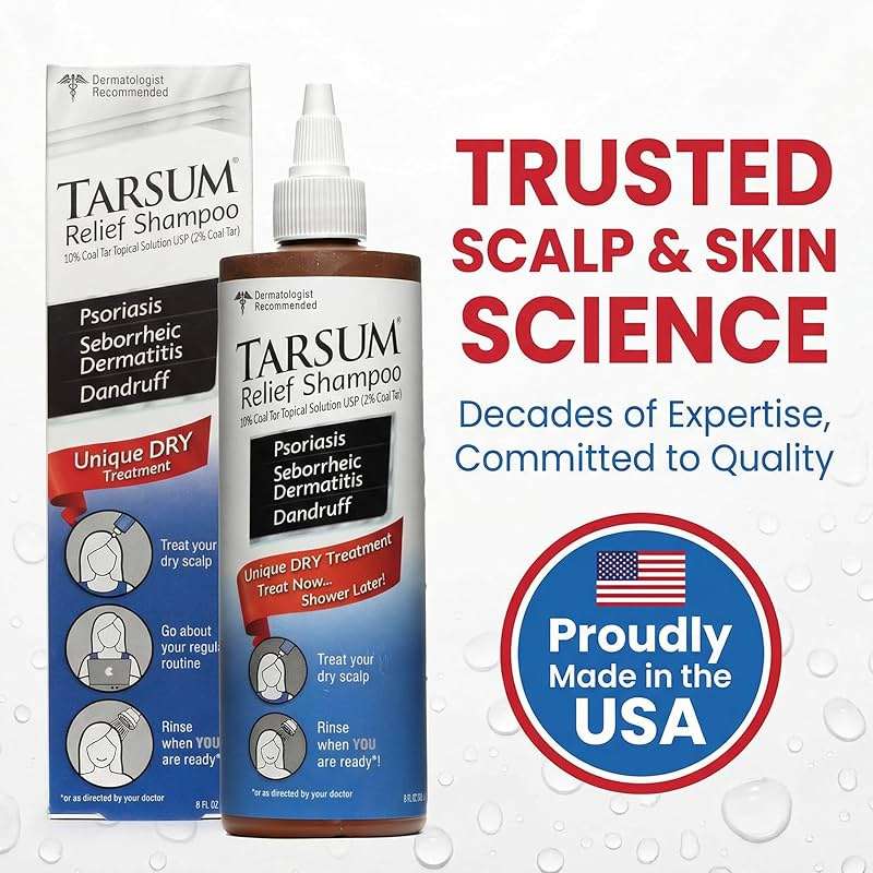 Tarsum Extra Strength Psoriasis Shampoo - Coal Tar Shampoo and Conditioner for Scalp Psoriasis, Seborrheic Dermatitis, Severe Dandruff, & Eczema - Exfoliating Relief for Flaky, & Itchy Scalp (4 oz) - Image 8
