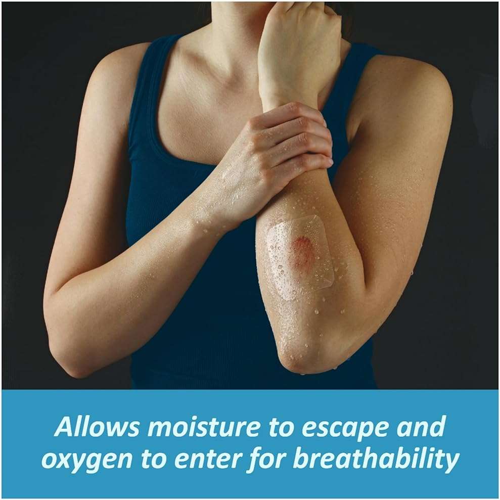 Nexcare Tegaderm Waterproof Transparent Dressing, Dirtproof, Germproof, Provides Protection To Minor Burns, Scrapes, Cuts, Blisters And Abrasions, 2.375 x 2.75 in, 8 Count - Image 3