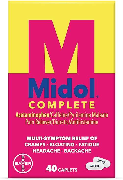 Midol Complete Menstrual Pain Relief Caplets, 40 Count - Provides Cramp, Headache, and Bloating Relief - Image 1