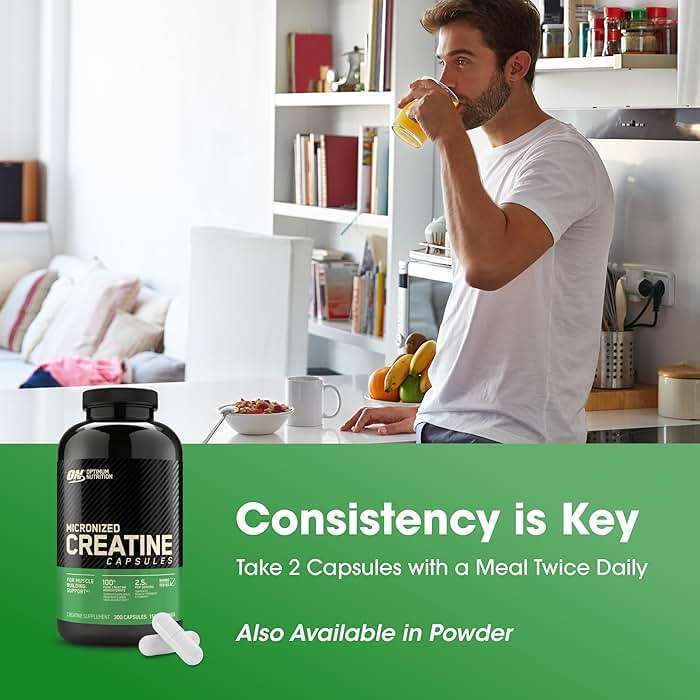 Optimum Nutrition Creatine, Micronized Creatine Monohydrate Capsules, Supports Strength & Recovery, Banned Substance Tested, 2.5g per Serving, 150 Servings, 300 Count - Image 6