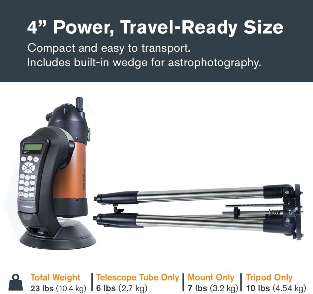 Celestron NexStar 4SE Computerized Telescope – 4-Inch Maksutov-Cassegrain Optical Tube – Fully Automated GoTo Mount with SkyAlign – Ideal for Beginners and Advanced Users – 40,000+ Object Database - Image 5