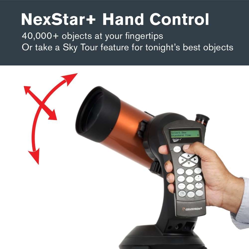 Celestron NexStar 4SE Computerized Telescope – 4-Inch Maksutov-Cassegrain Optical Tube – Fully Automated GoTo Mount with SkyAlign – Ideal for Beginners and Advanced Users – 40,000+ Object Database - Image 6