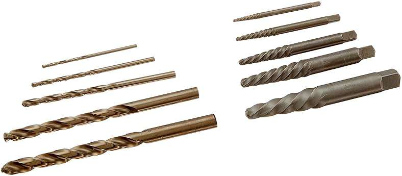 Irwin Tools Irwin Industrial Tools 11117 Pouched Spiral Flute Screw Extractors with Cobalt Alloy Steel Drill Bits Set, 10-Piece - Image 1
