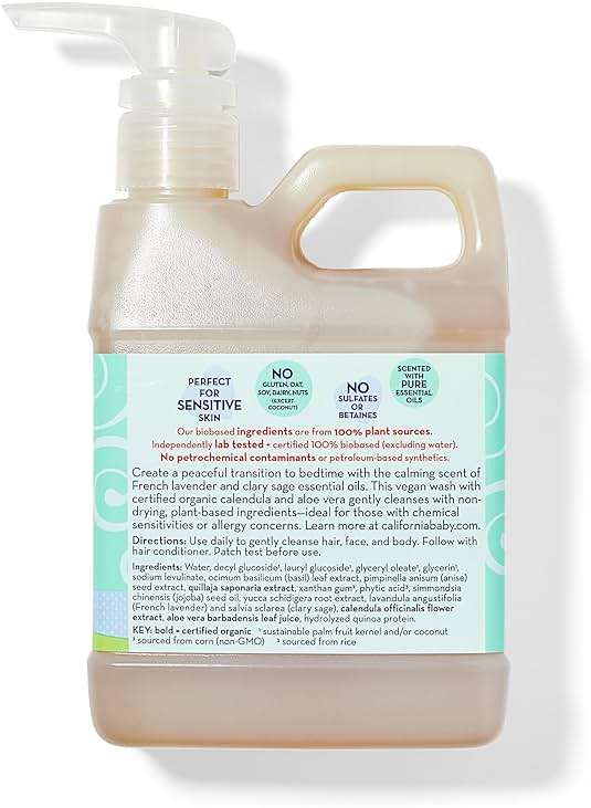 California Baby Calming Baby Shampoo + Baby Wash | 100% Plant-Based | Lavender Body Wash For Sensitive Skin | Hypoallergenic | 517 mL / 17.5 oz. - Image 2