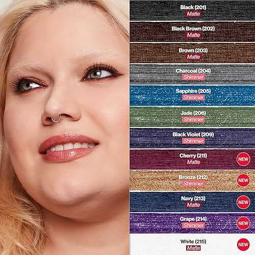 REVLON ColorStay Pencil Waterproof Eyeliner, Smudge-Proof, Eye Makeup with Built-In Sharpener, Long-Lasting, Shimmer Finish, 204 Charcoal, 0.01 oz - Image 8