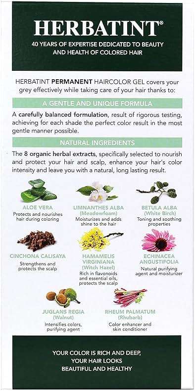 Herbatint Permanent Herbal Haircolour Gel 5N Light Chestnut - 135 mL - Image 7