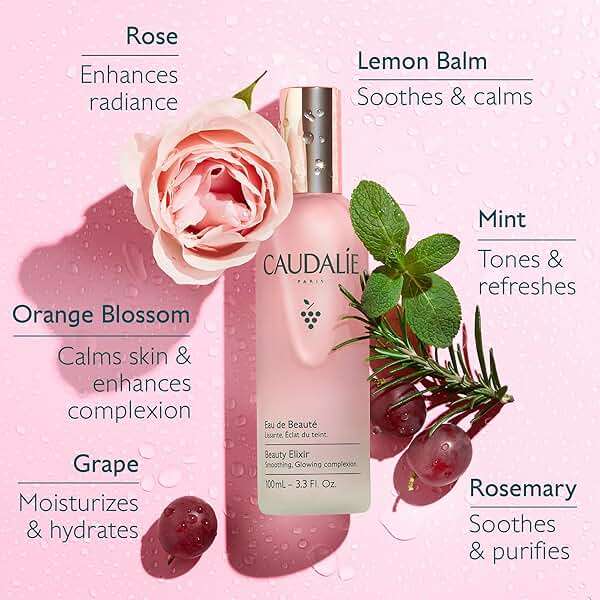 Caudalie Beauty Elixir Face Mist: Toner That Tightens Pores + Reduces Dullness + Sets Makeup - Image 4