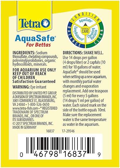 Tetra BettaSafe, Aquarium Water Conditioner For Bettas, 1.69-Ounce, 50ml, Golds & Yellows (16837) - Image 6