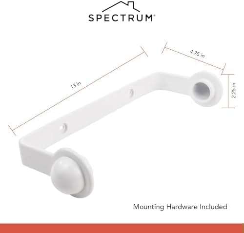 Spectrum Paper Towel Holder for Under Cabinet - Hanging Wall Mount Paper Towel Holder for Kitchen - Easy-to-Use Fits Standard & Jumbo Rolls - Minimalist Paper Towel Roll Rack - Image 2